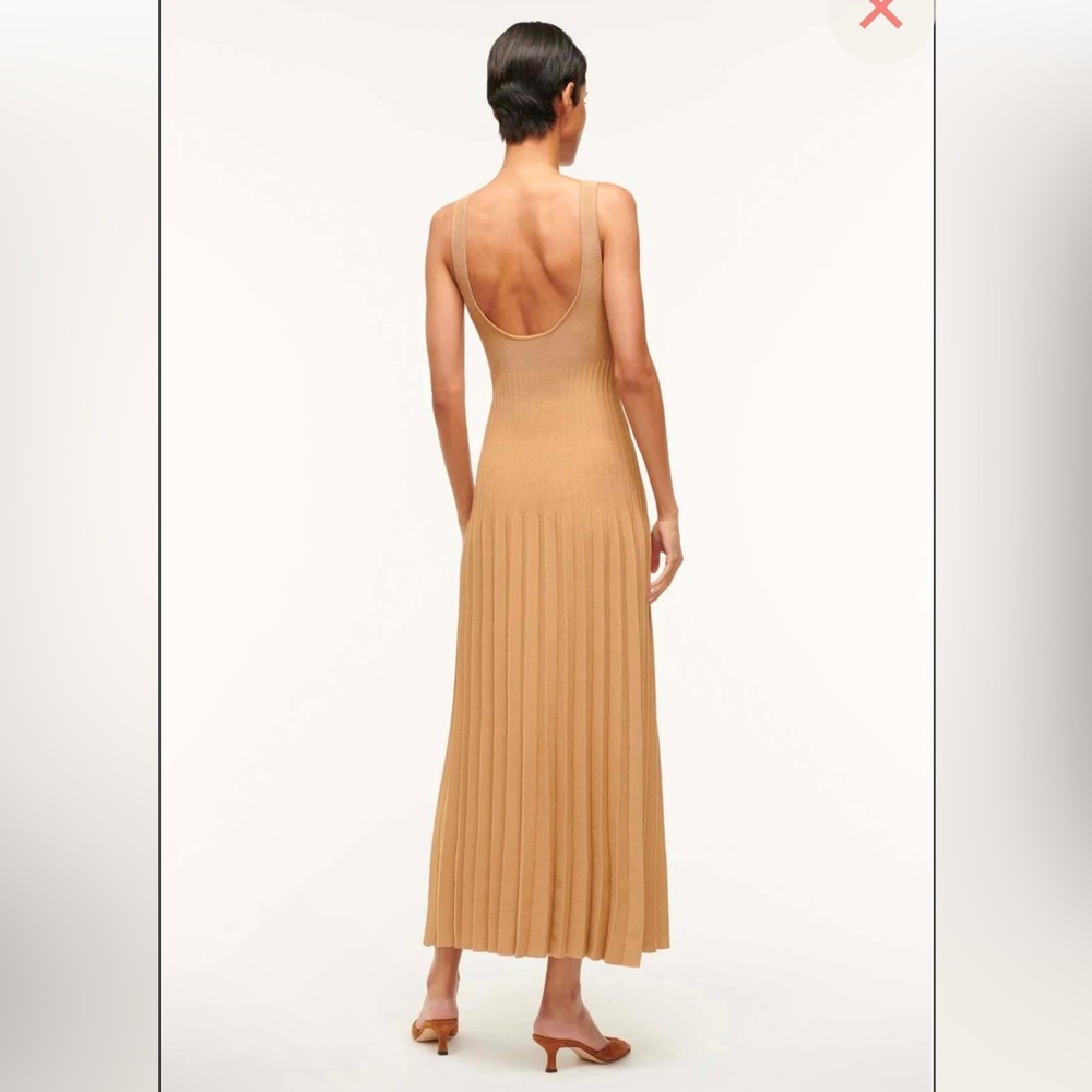 STAUD Camel Knit Maxi Dress - Picture 2 of 5
